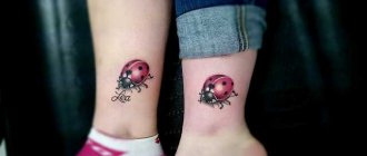 божья коровка на щиколотке